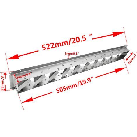 Panneau de ventilation rectangulaire en acier inoxydable à 10 travées avec persiennes pour la dissipation de la chaleur et trous de ventilation accessoires de quincaillerie marine et nautique. (1/3)