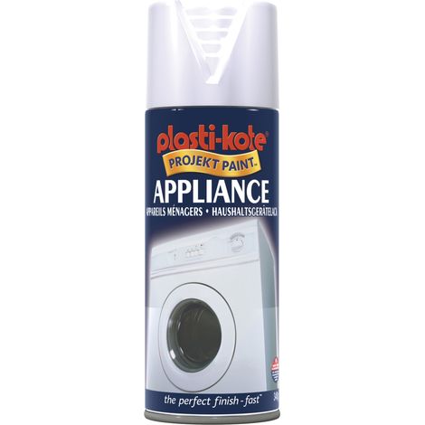 PlastiKote Twist & Spray Appliance Enamel in Gloss White – 400ml, Model PKT619 (1/2)