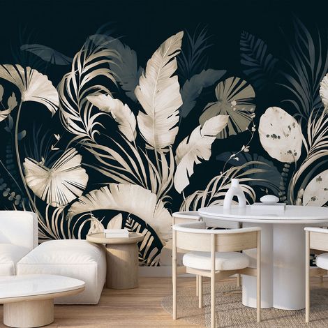Papier peint panoramique - Plantes tropicales - 130 cm x 74 cm (1/4)