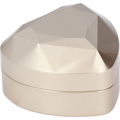 Luxuriöse LED-Ringbox für Verlobungsringe, beleuchtetes Goldgehäuse, herzförmige Schmuckschatulle für Ohrringe, Präsentationsbox mit integrierter Batterie (1/5)