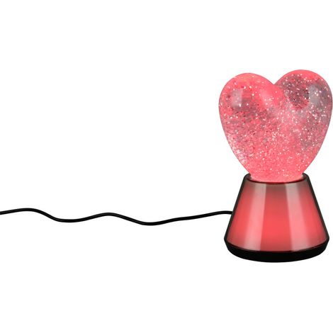Reality LED-Tischleuchte Estella Fun Herz 11 x 17 cm rauchfarbig Lampen (1/3)