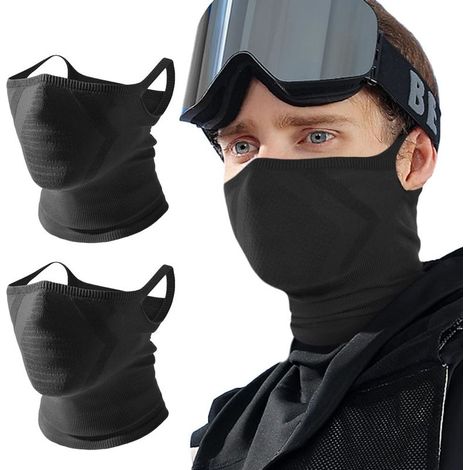 Masque demi-visage deux pièces pour la moto - confortable, coupe-vent et parfait pour les activités de plein air (1/4)