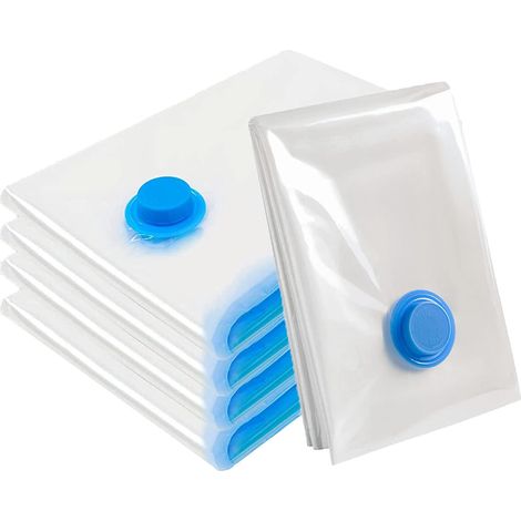 Sacs de rangement sous vide pour vêtements - Lot de 4 sacs de rangement réutilisables extra larges de 120 x 100 cm-AquaForge (1/5)