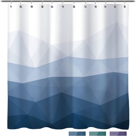 Popular Shower Curtain, Ombre Blue Fabric Contemporary Shower Curtains for Bathroom Décor(71in71in) (1/5)