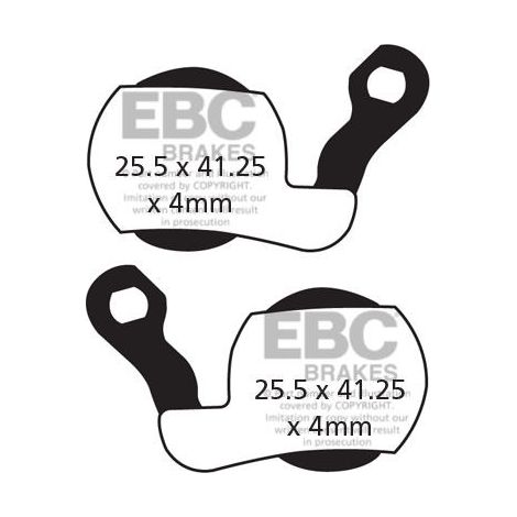 CFA449 - EBC Bremsbeläge für Fahrräder (organisch) (1/2)