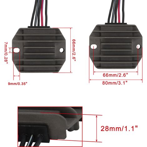 The voltage regulator rectifier is suitable for Polaris Ranger 900 XP Crew 900 13-15 4013978. (1/4)