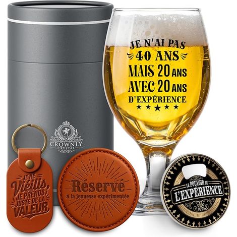 Cadeau Homme Verre À Biere Cadeau Grand Frère Collègue Decoration Anniversaire (1/4)