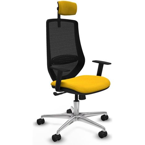 piqueras-y-crespo Chaise Ergonomique Jaune Bureau Confort (1/3)