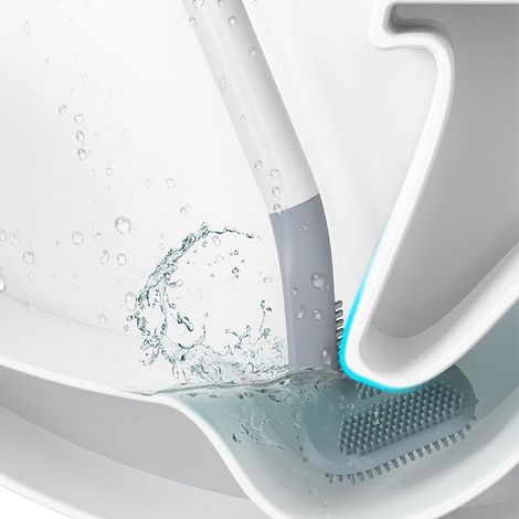 Golf Toilet Brush,Brosse de Toilette à tête de Brosse de Golf,Brosse Toilette Silicone,Brosses WC et Supports,pour Salle de Bains ou WC d’htes ,Noir (1/4)