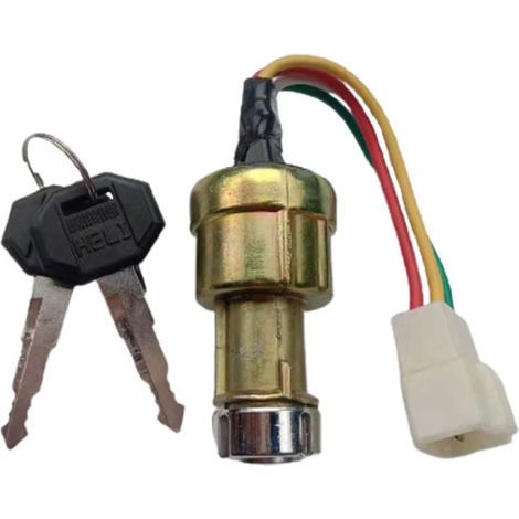 Serrure de porte électrique Heli Hangcha Longgong JK411, interrupteur d'allumage pour chariot élévateur à trois ou quatre fils, interrupteur de démarrage à clé (1/5)