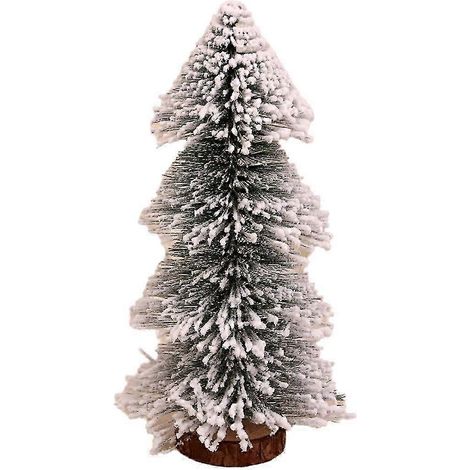 Sapin de Noël blanc de bureau, mini sapin de Noël en forme de tour d'aiguilles de cèdre, petit sapin de Noël de bureau idéal pour les fêtes d'intérieur. (1/5)