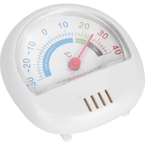 Kühlschrank-Gefrierschrank-Thermometer, großes Zifferblatt (mechanisch, weiß) (1/5)