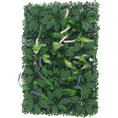Panneau de Plantes Artificielles Murales Vertes Réalistes pour Décoration (1/5)