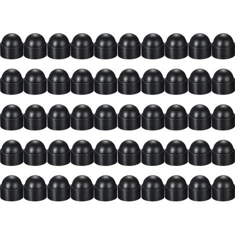 Cache-écrous M10 pour clé de 17 Noir 50 pcs. Bouche-trou,Cache-écrous hexagonaux, cache-vis, cache-écrous décoratifs (1/5)