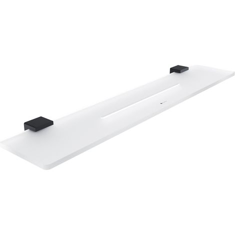 Nimco Kibo étagère de salle de bain avec trous, noir mat, 60 cm Ki-X460-90 (1/3)