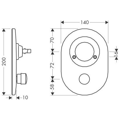 Kit de conversión HG UP mezclador de baño Distancia entre agujeros 72 mm satinox