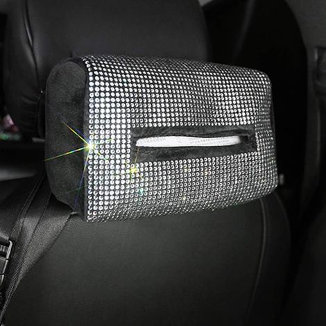 Luxuriöser Plüsch-Taschentuchhalter für die Sonnenblende im Auto, Papierhandtuchhalter (1/5)