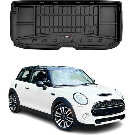 Tapis de Coffre 3D TPE Premium pour Mini Cooper F56 2014 à 2022, Bac de Protection de Coffre Intérieur antidérapant, Revêtement de Coffre Bords Hauts pour Voiture, Noir (1/5)