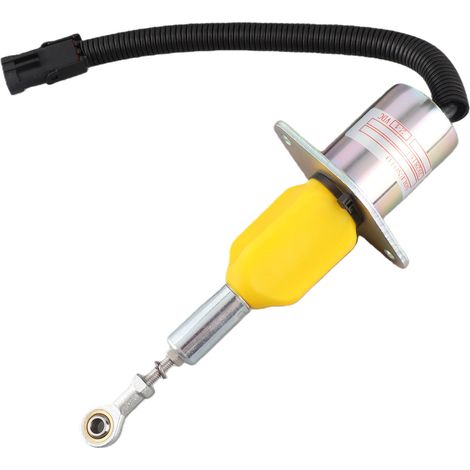 Électrovanne d'arrêt carburant 24V valve coupure moteur 3928161 remplacement pour Cummins 6CT 8.3L (1/5)