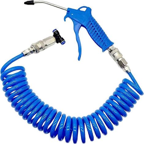 Druckluftgebläse-Set mit einziehbarem Schlauch für LKWs und Lastwagen, inklusive Pistole und 5,5-mm-Stahldüse. (1/5)