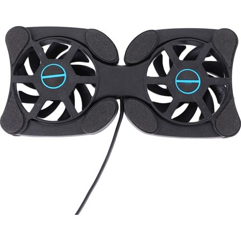 Support de refroidissement PC portable QttvbTna, pliable, double ventilateur USB, 32x16,5x2,2 cm (1/5)