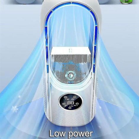 Ventilateur électrique avec affichage LED, climatiseur, humidificateur et minuterie silencieuse à 6 vitesses (1/4)