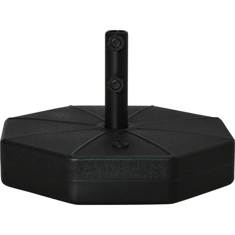 Pied De Parasol - Octogonal - Compatible Tube 38 mm Et 48 mm - Pour Balcon Terrasse Jardin - Noir - 60 cm De Diamètre - Jusqu'à 40 kg (1/5)