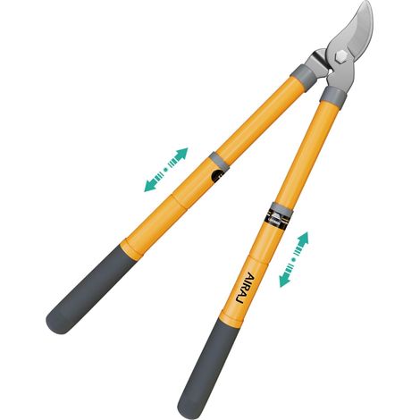 Coupe-Branche Télescopique 42-61cm,Cap. coupe 3,5 cm,Lame en Acier SK-5  Coupe-Branche à Poignées Extensibles, revêtement de protection, Pour Couper Les Branches Sèches et Mouillées (1/5)