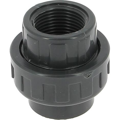 Raccord d'évacuation PVC femelle-femelle Ø32 – Pression 16 Bar – Taraudage 1' (26x34) – Joint EPDM PN 16 – Installation avec colle à solvant (1/2)