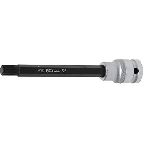 Douille à Embouts 140 mm - 12,5 mm (1/2), Denture Multiple Intérieure XZN M10 - Précision et Robustesse - D-Work (1/5)
