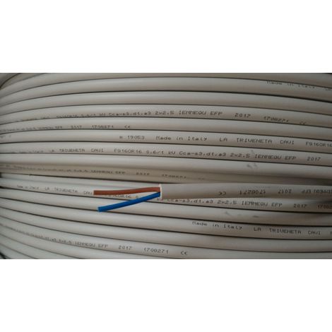 Cavi al metro cavo fg16or16 multipolare fg16 2 conduttori da 2.5mmq senza giallo verde fg7-2x2,5 fg16or16-2x2,5