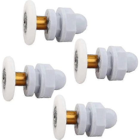 Kit de remplacement de roulettes pour porte de douche de 25 mm - 4 roulettes avec rails pour rails de douche (1/5)