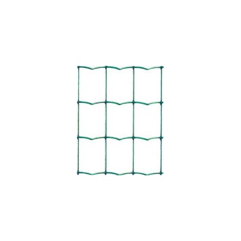 Rete Elettrosaldata Zincata Plastificata Verde Ondulata Mm.50X75 maglia 75x50 filo ø mm.2,1 est. - cm.80h.