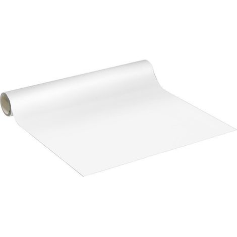 Sticker Vinyle Imperméable Cuisine Armoire Porte - Adhesif pour Meuble, Autocollant pour Meuble - Sticker Mural H60cm x L2m - Blanc (1/5)