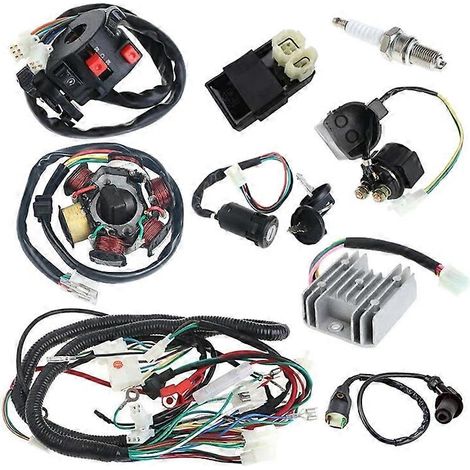 Faisceau de câblage électrique complet avec bobine CDI pour quad/kart GY6 150 cm³ (1/5)