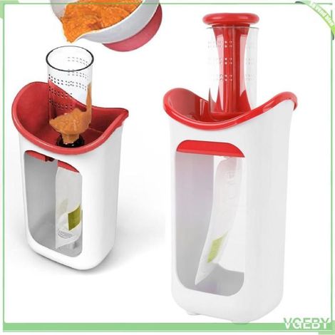 Station de compression - FAFEICY - Station de remplissage pour sachets - Rouge - ABS alimentaire - Portable (1/5)