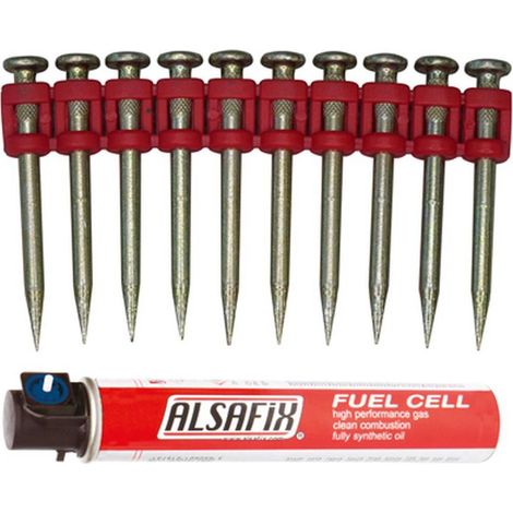 1 000 Clous Béton Ti-1 000/38 Xtra-Hard (Xh) - 3/6.3x38 mm + 1 Cartouche de Gaz C40G1 - D-Work