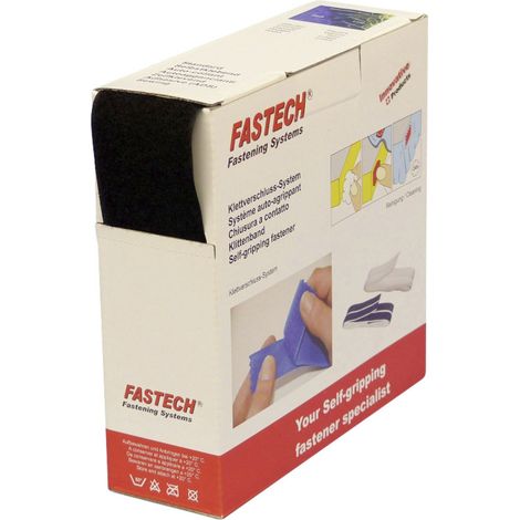FASTECH® B50-STD-L-999910 Klettband zum Aufnähen Flauschteil (L x B) 10 m x 50 mm Schwarz 10 m
