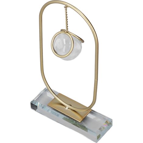 Boule de cristal décorative de style moderne, simple et abstrait, avec support pour meuble TV. Boule de cristal divinatoire à cadre robuste avec support. (1/5)