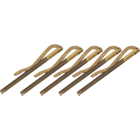 Lot de 5 pinces à billets en acier électroplaqué, haute dureté, ressort 85mm pour portefeuille en cuivre - Bronze (1/5)