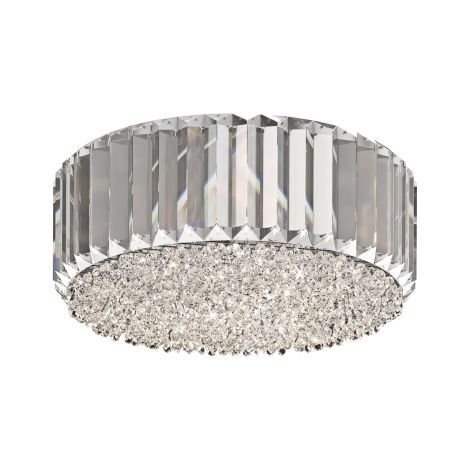 Zumaline PRINCE Plafón de Cristal, Plateado, 5x G9