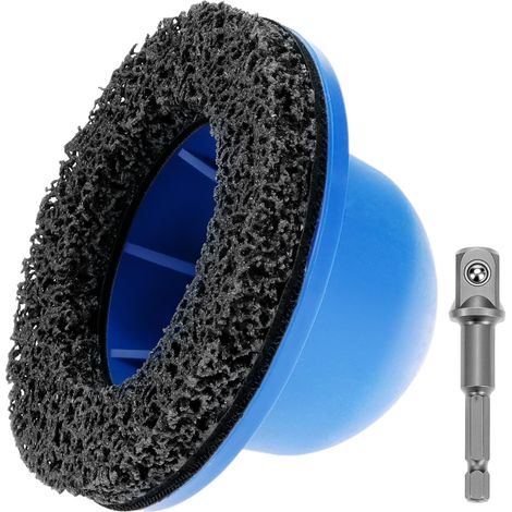 Ponceuse de moyeu, Ø150mm meuleuse de moyeu avec adaptateur visseuse 1/2", pour nettoyer les moyeux de roue, élimination de la rouille (1/5)