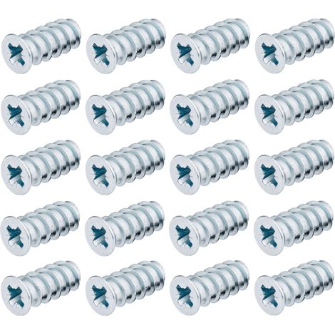 Cyclingcolors – Lot de 20 vis euro tête fraisée cruciforme PZ2 – Perçage Ø 5 mm – Longueur 8 mm – Fixation pour meubles en bois