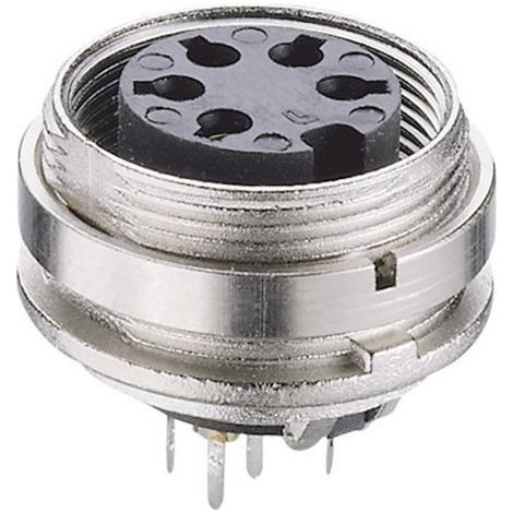 Connecteur rond DIN embase femelle, verticale Lumberg KGR 50 Nombre de pôles: 5 argent 1 pc(s) (1/3)