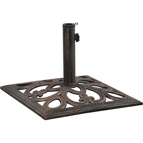 vidaXL Base de sombrilla de hierro fundido color bronce 12 kg 49 cm (1/2)