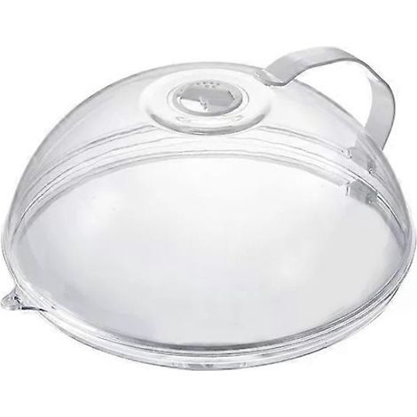 Couvercle transparent pour micro-ondes, couvercle anti-éclaboussures en plastique souple avec évents vapeur, compatible lave-vaisselle, en polycarbonate de qualité alimentaire. (1/4)