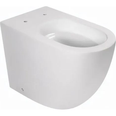 Vaso wc a terra, filo parete serie Nubes, con sistema rimfree tornado flush, ceramica bianca opaca BARBOTTINA
