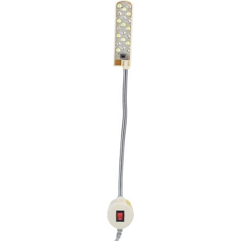 Lampe flexible à bras flexible en col de cygne pour machine à coudre, tour, perceuse à colonne, 110 V - 250 V (prise UE) (1/5)