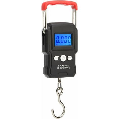 Balance suspendue avec crochet, double précision, rétroéclairage LCD, 50 kg/5 g (1/2)
