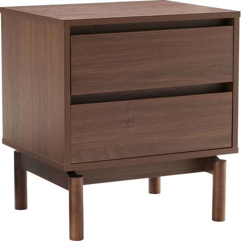 HAPPY GARDEN - Table de chevet en bois foncé SARAH (1/4)